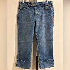 YUKA JEANS Women's Cotton Blend Sz 10 Y2K/Early 2000s/Early 00s Capri Blue Jeans